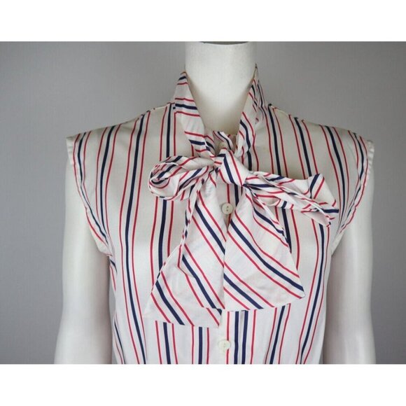 VINTAGE WOMEN'S PINK STRIPED DRESS - PERI PETITES - SIZE 8P - Picture 5 of 10